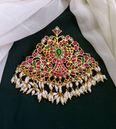 Peacock Pendant with Rice Pearls - KP003